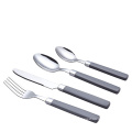 16pcs maçaneta de plástico tabela de mesa de mesa talheres